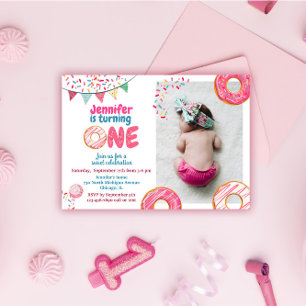 Donut Anniversaire Invitation Sweet DEUX