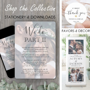 Invitation Sequel Wedding 2 Photo Overlay We Do Part II