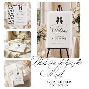 Porte-clefs Chic 'Elle noue le nœud Noir Mariage Enterrement d