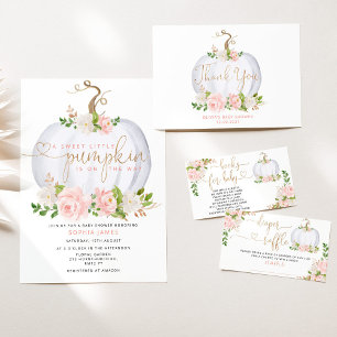 Carte D'accompagnement Billet de tirage de tombeau blanc Little citrouill