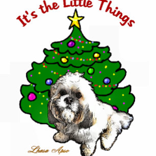 Cartes Pour Fêtes Annuelles Cadeaux de Noël de Lhasa Apso