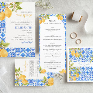 Serviette En Papier Main Squeeze Carrelage méditerranéen Lemons Bride