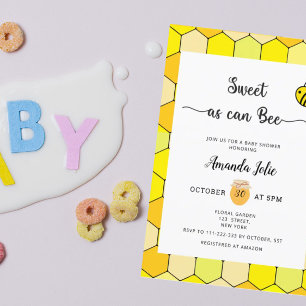Sucré comme peut être baby shower invitation