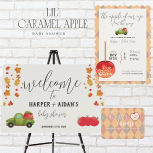 Pomme Caramel - Sticker Faveur Baby shower Rouge