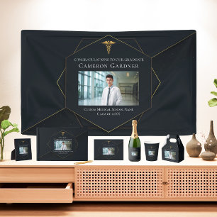 Ballotins Chic Médicale School Photo Black Graduation Party