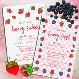 Invitation Berry Sweet 1er anniversaire