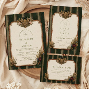 Invitation Mariage de Campagne Équestre Classique