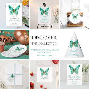 Invitation Filles Mignonne papillon 1er fête d'anniversaire