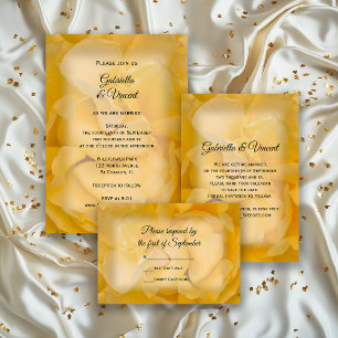 Carte de réponse RSVP pour mariage floral rose jau