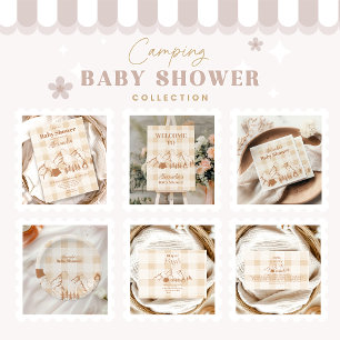 Serviette En Papier Baby shower de camping neutre