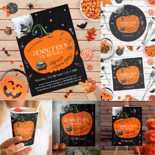 Invitation Belle Aquarelle Halloween Costume pour enfants