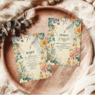 Invitation Blush Floral Baby in Bloom Baby shower