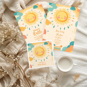 Serviette En Papier Boho Yellow Sunshine