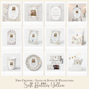 Carte D'accompagnement Baby shower Fleur sauvage, Apportez un livre pour 