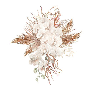 Boho Pampas Garden Wedding Invitation