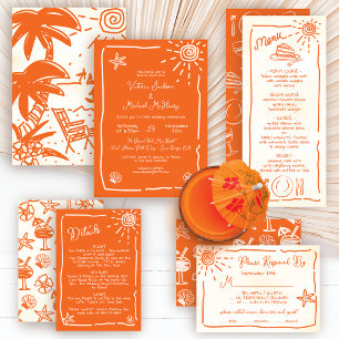 Invitation Destination Mariage Sunny Tropical