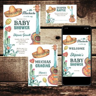 Carte De Remerciements Baby shower muchacho de fêtes mexicaines