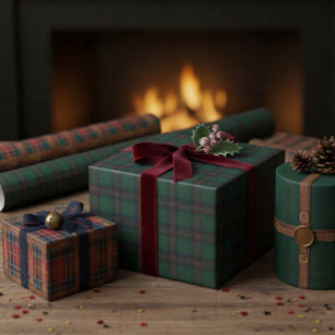 Feuille De Papier Cadeau Renne en cuir doré de Noël 