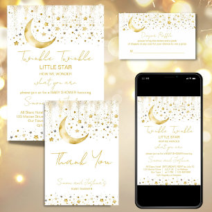 Carte D'accompagnement Twinkle scintiller petit étoile en or tombole