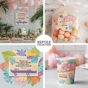 Invitation Balances et queues Reptile fille Anniversaire