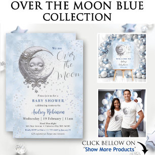Ballotins Au-dessus de la Lune Blue Boy Baby shower Ballotin