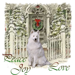 Cartes Pour Fêtes Annuelles Noël de Samoyed