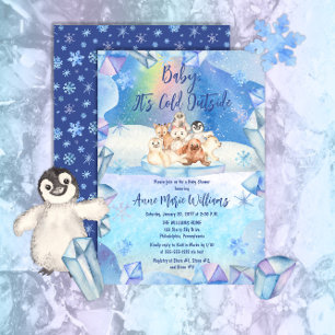 Invitation Bébé Il fait froid à l'extérieur du Baby shower de