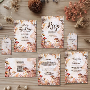 Save The Date Photo Mushroom Toadstool Enchanted Forest Mariage