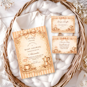 Carte D'accompagnement Tirage au sort de couches pour Baby Shower Café Ru