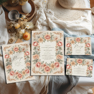 Invitation Tout En Un Jardin botanique Art Nouveau Mariage