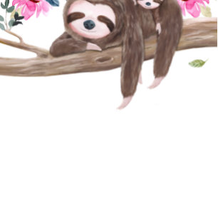 Invitation Twins Over the Moon Sloth Gold Blue Baby Shower In