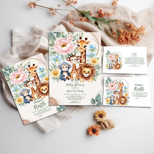 Serviette En Papier Baby shower Safari Tropical Jungle Animaux