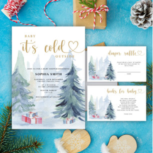 Invitation Bébé il fait froid dehors du baby shower