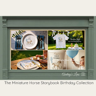 Invitation Cheval miniature personnalisé 1er anniversaire 