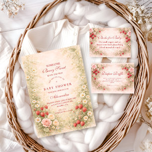 Serviette En Papier Fête de Naissance Bébé Fleur de Fraisier