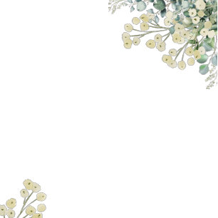 Affiche Mariage Botanique Eucalyptus & Fleurs Blanches