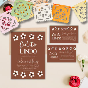 Carte D'accompagnement Cielito Lindo Talavera Baby shower mexicain Jeu
