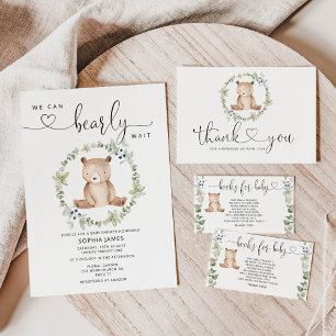 Carte D'accompagnement Baby shower d'ours devinez combien de nounours