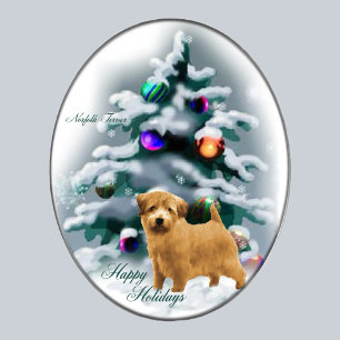 Cartes Pour Fêtes Annuelles Norfolk Terrier Cadeaux de Noël