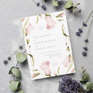 Invitation Fleur sauvage de flux de ressort Boho Mariage enca