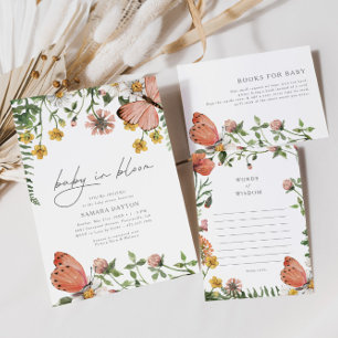 Carte Conseil Boho Butterfly Words of Wisdom Baby Advice Card