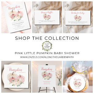 Assiettes En Carton Petit Baby shower de fille rose Citrouille