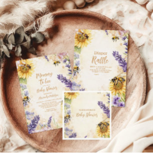 Invitation Une Maman Rustique Pour Être Un Baby shower Neutre