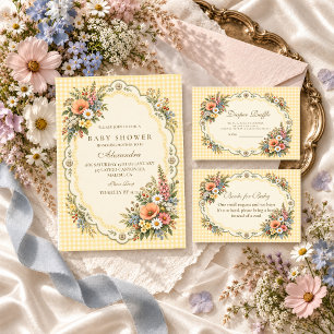 Carte D'accompagnement Tirage de couche culotte Cottagecore Fleur Sauvage
