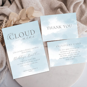 Invitation de neuf nuptiales de nuage