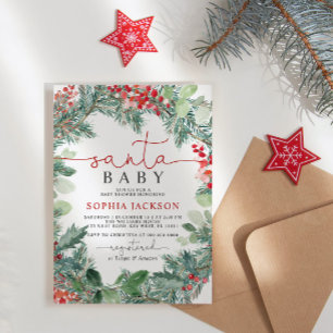 Livre de Baby shower de Noël pour la carte de boît