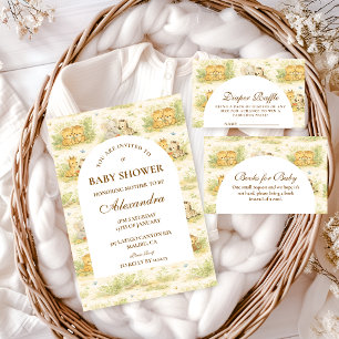 Invitation Baby Shower Animaux de la Jungle Bébé