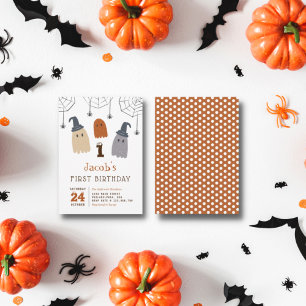 Invitation Jour d'anniversaire des mignons Fantômes Éffrayant