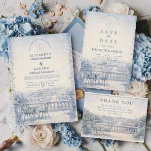 Cartons Réponse Mariage à la Terrasse du Domaine French Blue
