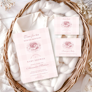 Carte D'accompagnement Thé rose avec la maman pour être des livres pour b